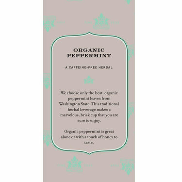 Harney & Sons Premium Organic Herbal Tea, Peppermint, 20 Count